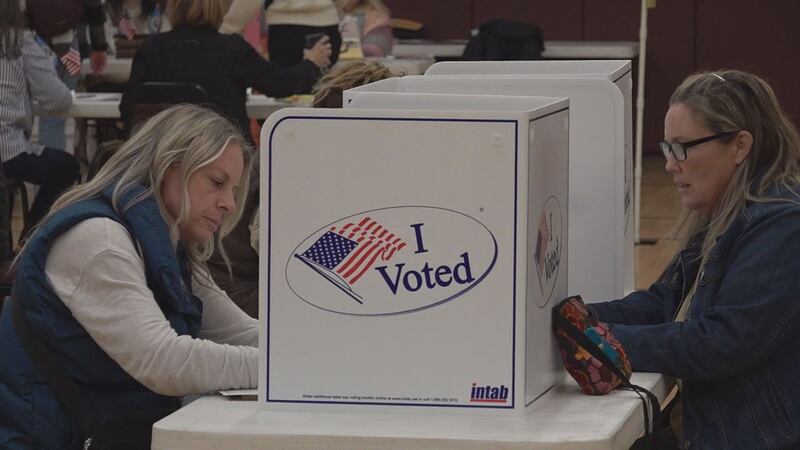People vote at Calvary Lutheran Church in Rapid City.