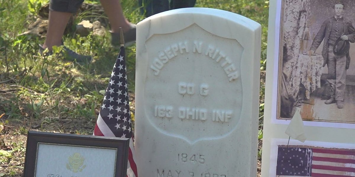 Civil War veteran receives marked headstone, military funeral 132 years after his death
