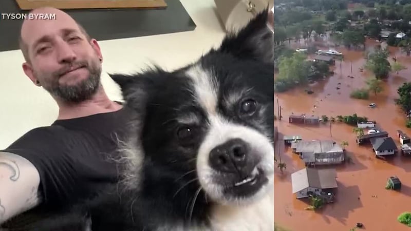 An Army veteran and four others were airlifted from a home surrounded by floodwaters.