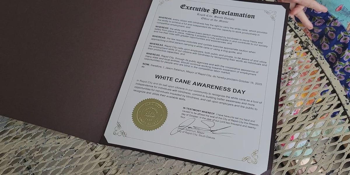 Rapid City Support Group Honors White Cane Awareness Day to Celebrate Independence