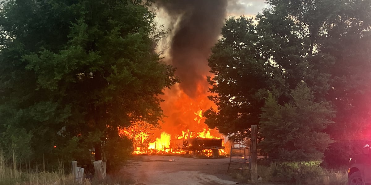Structure fire burns near Pine Ridge