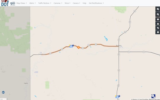 S.D. Highway 20 between Buffalo and Camp Crook