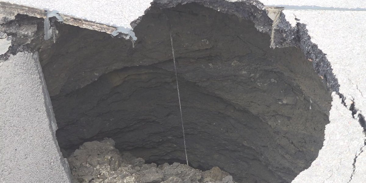 Sinkhole disrupts traffic on North Maple Avenue in Rapid City