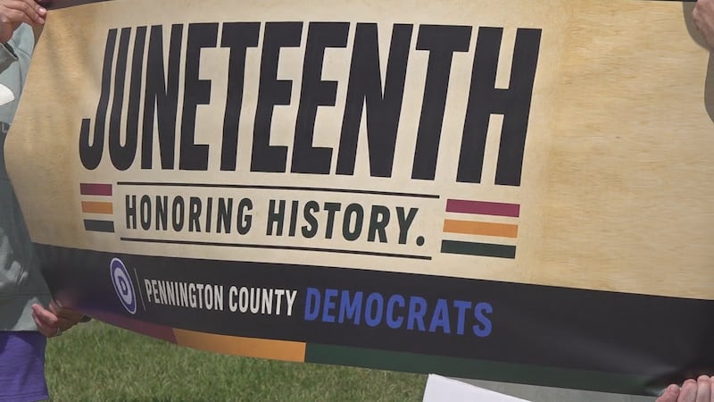 Rapid City residents gathered outside City Hall for Juneteenth, honoring June 19, 1865, and...